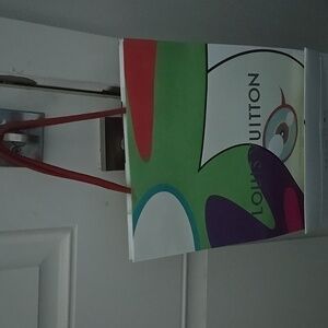 Louis Vuitton Multicolor Bag with Red Handle